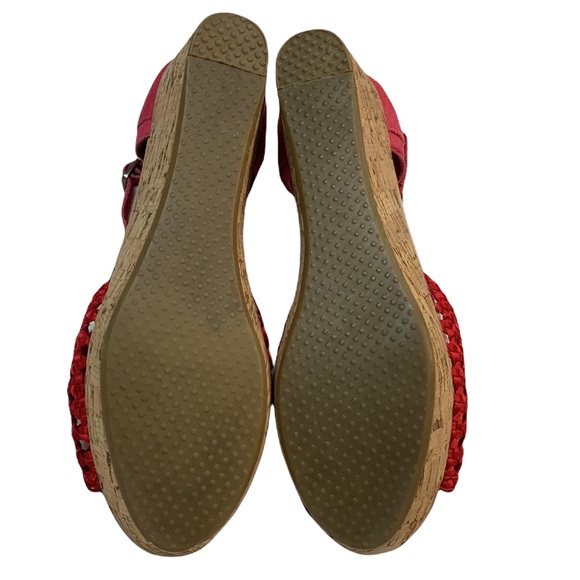 Toms Woven Platform Wedge Size 9 - Red - Picture 6 of 7